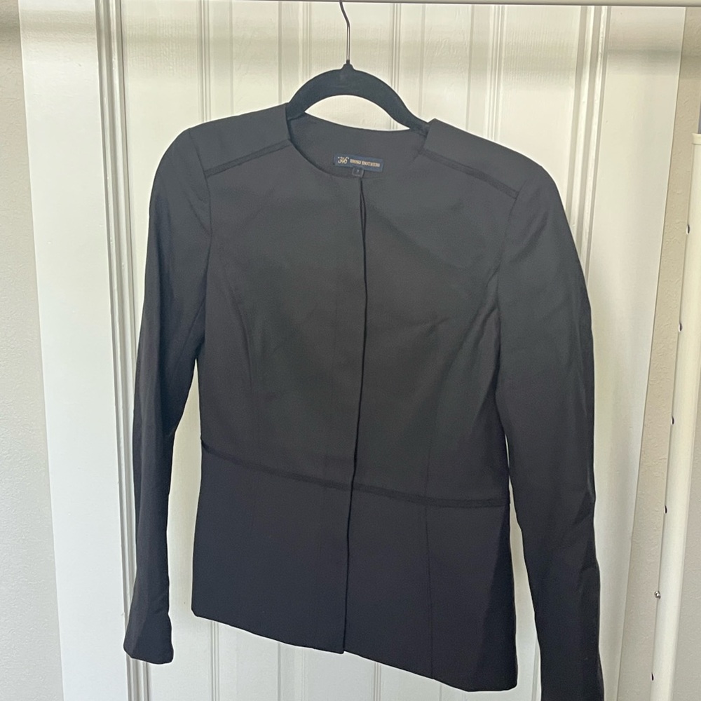 346 Brooks Brothers Black Women's Collarless Blazer